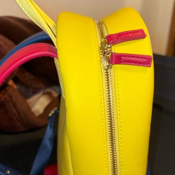 Loungefly Beauty and the Beast Backpack - Yellow and Blue - Picture 9 of 11